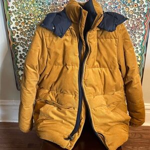 Banana Republic Corduroy Puffer, Winter 2021, Marigold, XL Tall, Excellent